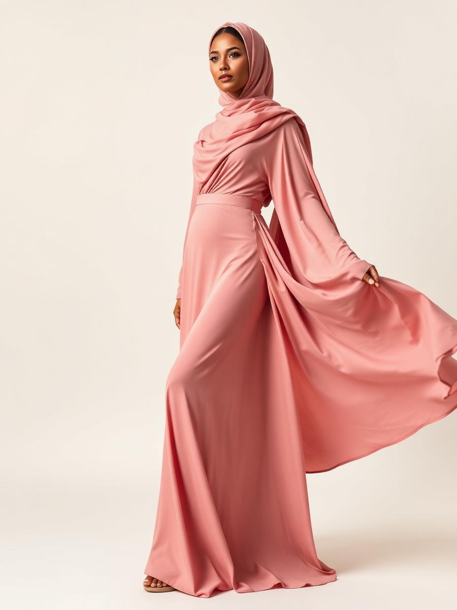 Rose Poudré Abaya